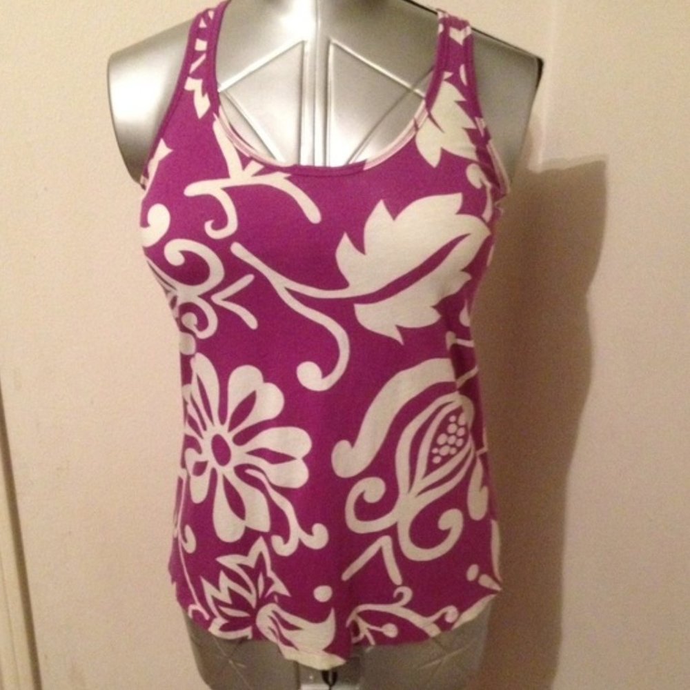 Old Navy Floral Racerback Tank Top S